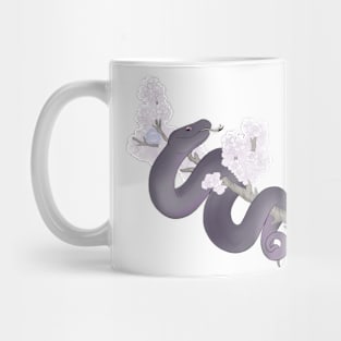 White Sakura Viper: Black Mug